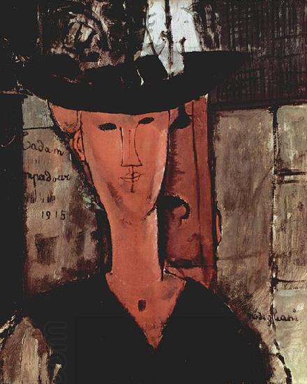 Amedeo Modigliani Dame mit Hut oil painting picture